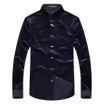 armani hommes chemise carreaux classique pas cher populaire bleu fcs